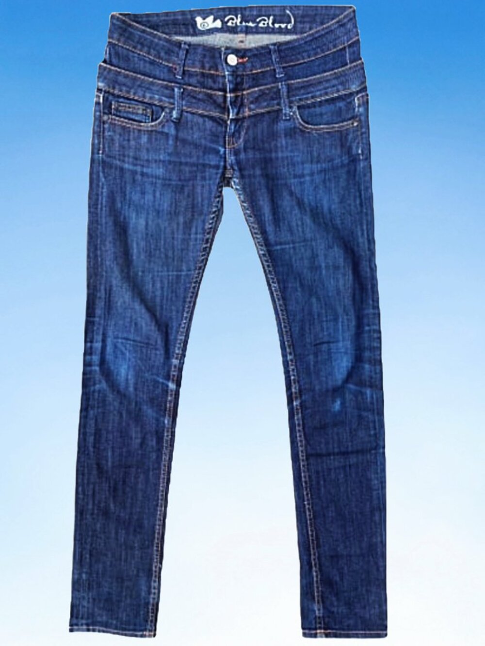 Rare 00s Blue Blood Double Waist Jeans, Sz 27